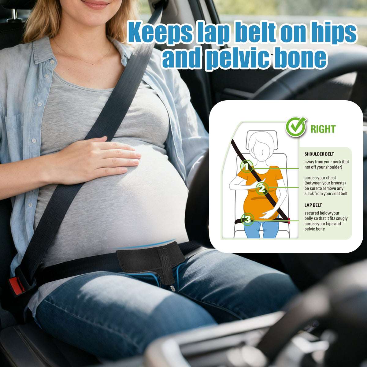pregnancy car seat cushion preventing belly compression for pregnant drivers