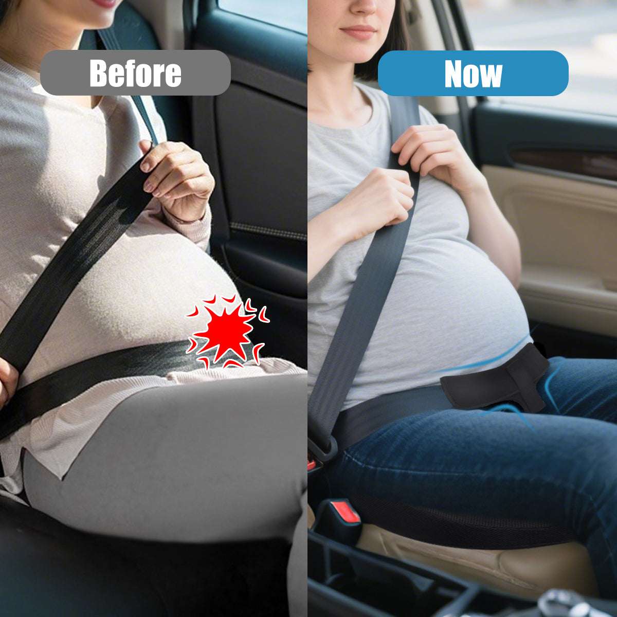 high-density memory foam pregnancy car seat cushion for sciatica pain relief